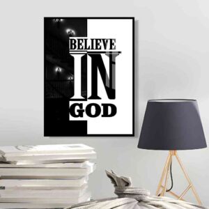 Believe in God wall frame