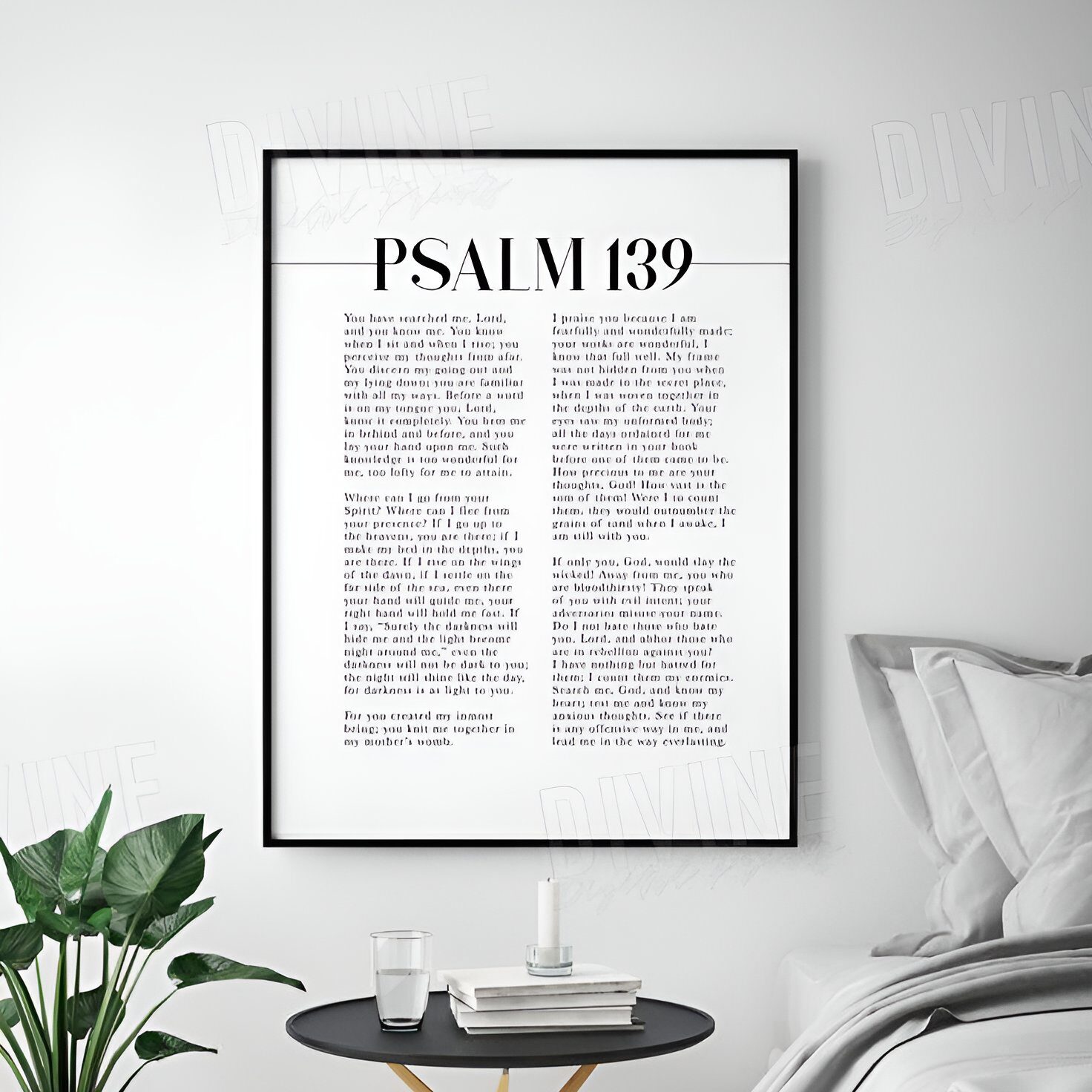 scriptural Psalm 139 wall frame
